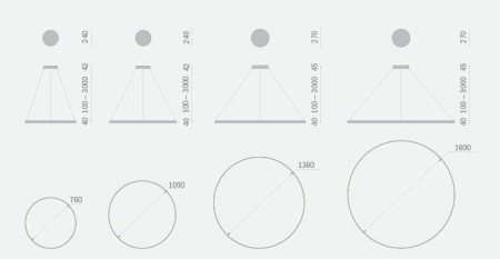 Светодиодный интерьерный светильник EROLA F 63W 4000К