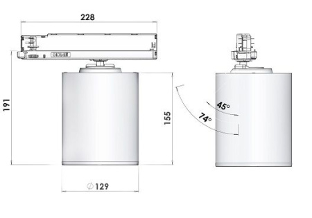Трековый светильник GA16 Reform 4000К