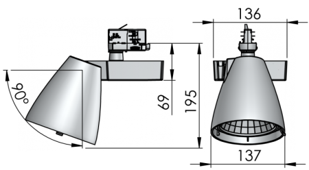 Aspect LED 3000К 55W