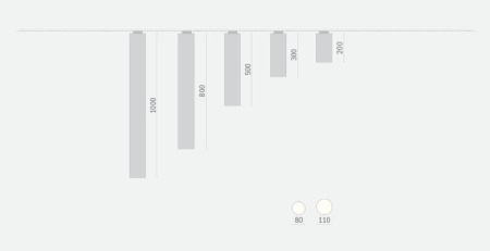 Светодиодный интерьерный светильник TUNIC 0 80 GU10 300мм